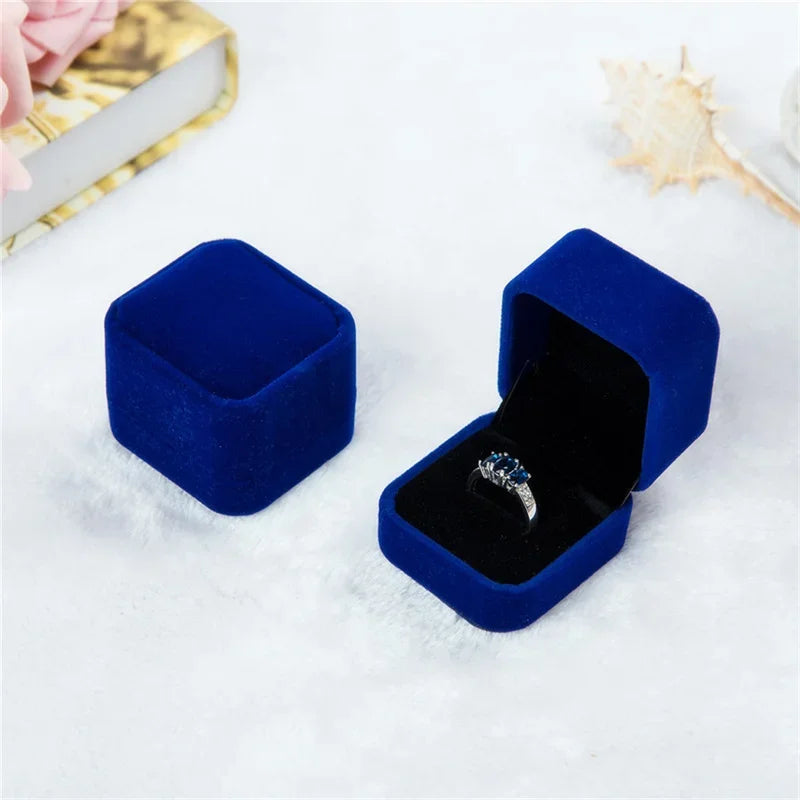 Ring Storage Box with Cushioned Interior Organizer