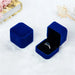 Ring Storage Box with Cushioned Interior Organizer - Blue