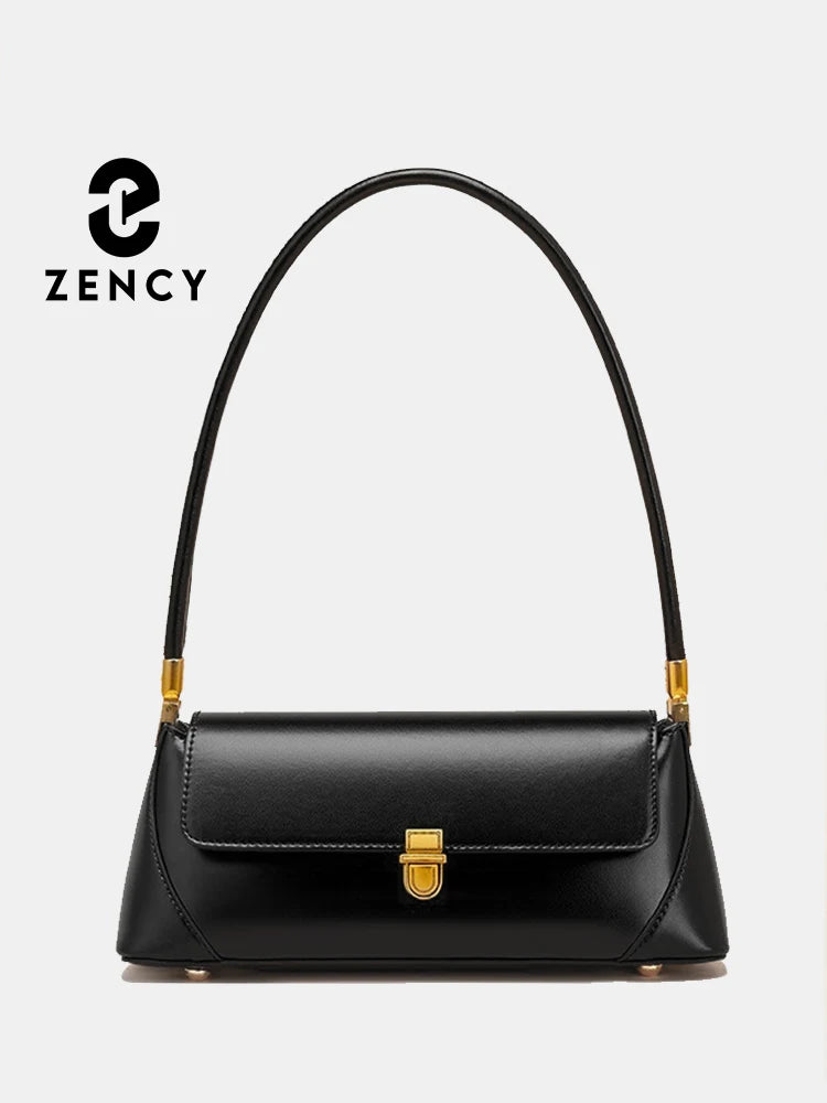 Baguette Shoulder Bag With Delicate Gold Tone Hardware