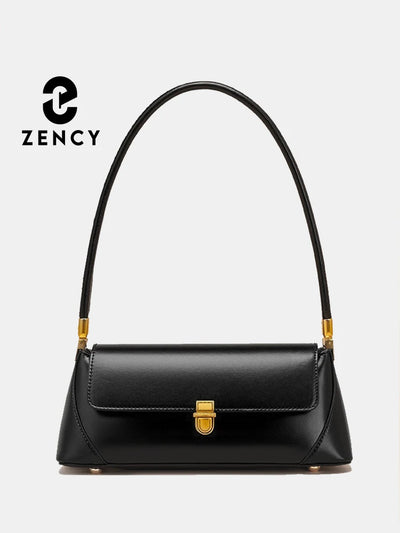 Baguette Shoulder Bag With Delicate Gold Tone Hardware