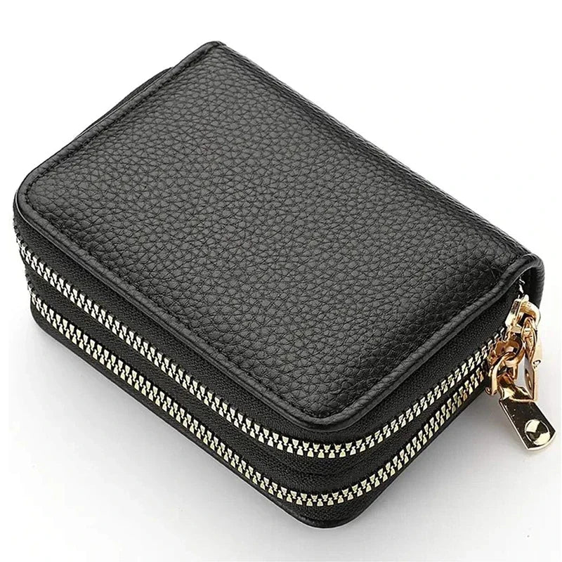 Compact Zipper Wallet with Multiple Card Slots