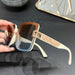 Sunglasses Structured Square Frame with Polarized UV400 - D
