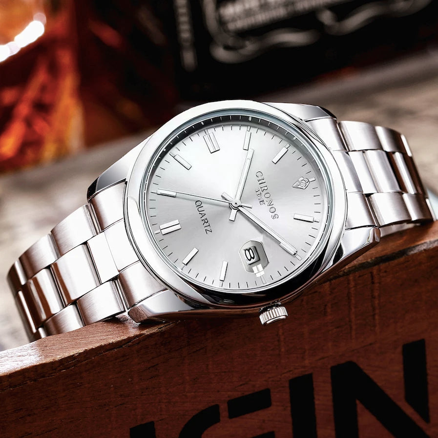Wristwatch with Date Luminous Hands