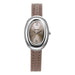 Elegant Belt Style Watch With Vintage Dial Oval Case - Silver