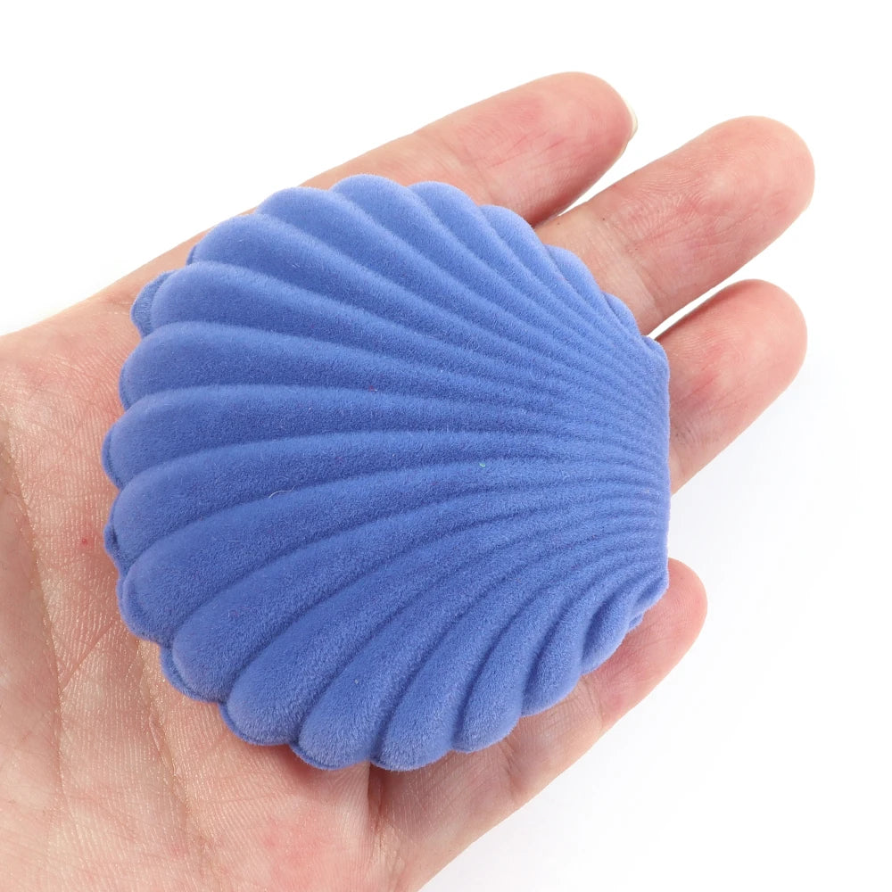 Shell Velvet Jewelry Box for Earrings Display Case