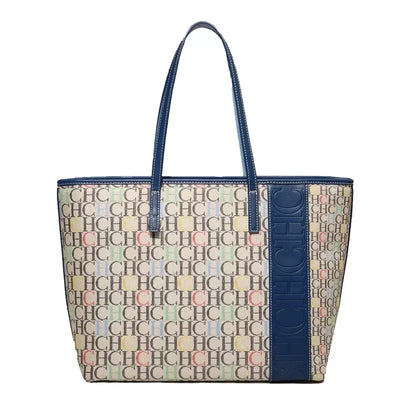 Monogram Pattern Shoulder Tote for Everyday Grace Carry
