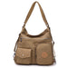 Handbag with Multiple Pockets Large Capacity Everyday - Beige