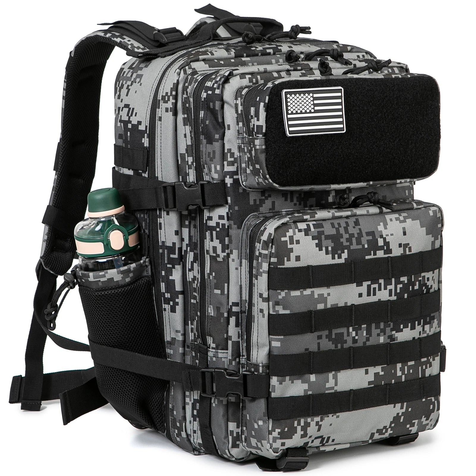 45L Molle Tactical Backpack with Water Bottle Pockets
