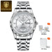 Artisan Dial Timepiece With Luminous Roman Indices Lux - Silver White