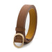 Belt Accessory for Jeans And Dresses with Round Buckle - Light Brown