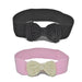 Pearl Bowknot Elastic Belt for Women Fashion Accessory - Black Pink