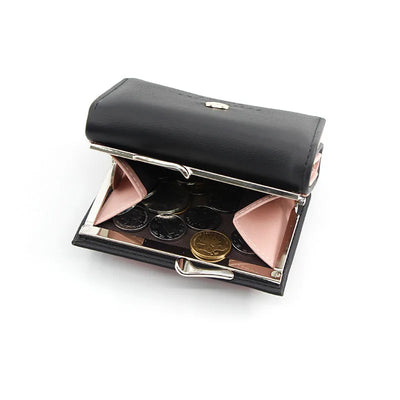 Petite Heart Clasp Wallet for Cards and Coins Elegance