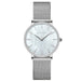 Elegant Watch with Numberless Dial And Mesh Bracelet - Zbwyy