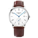 Automatic Wristwatch with Calendar Subdial Classic - Silver Brown