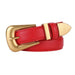 Belt with Classic Buckle for Everyday Wear And Dress - Red