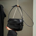 Compact PU Leather Flap Crossbody Bag Everyday Use - Black