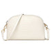 Snake Embossed Crossbody Handbag with Detachable Strap - White