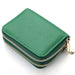 Compact Zipper Wallet with Multiple Card Slots - Green