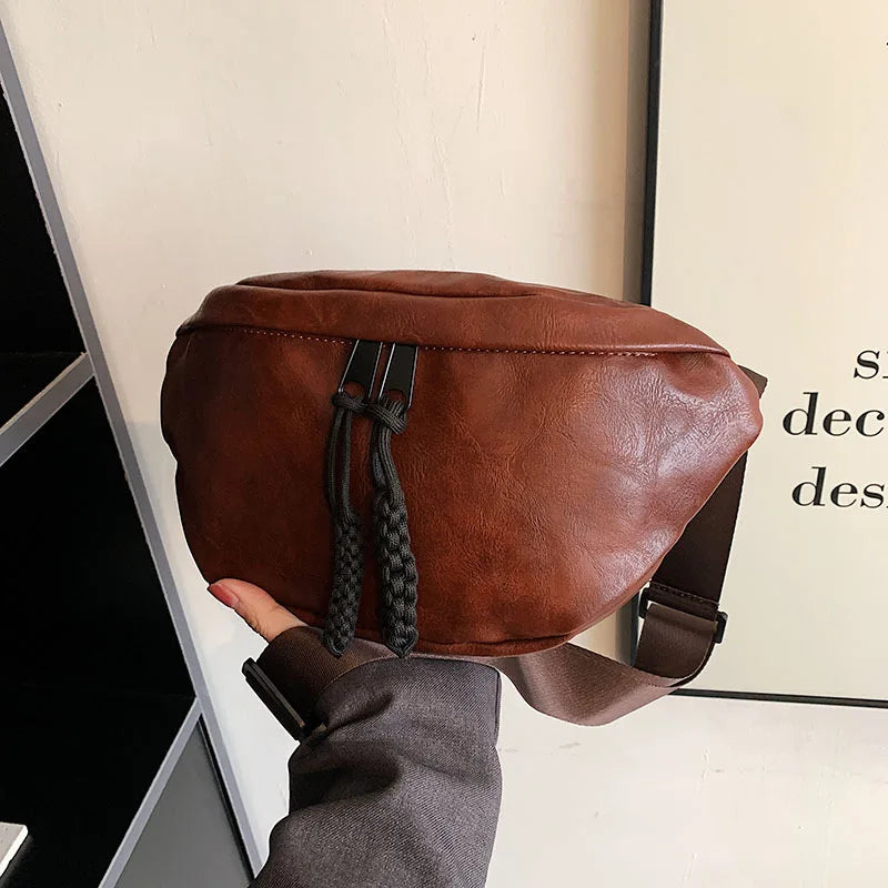 Crossbody Chest Bag with Tassels And Chain Strap