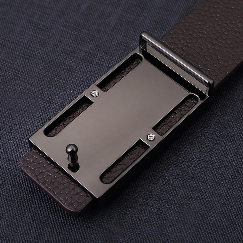 Belt with Geometric Buckle for Smart Formal Wear