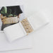 Elastic Waist Belt with Decorative Buckle Ornament - White