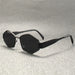 Vintage Punk Sunglasses with Round Metal Frame Elite - Black