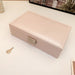 Large Jewellery Box with Lock and Compartments - Off White