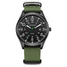 Military Style Quartz Watch with Date And Luminous - BK/GR Nylon