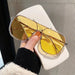 Oversized Sunglasses UV400 Lenses Photochromic - Clear Yellow