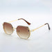 Sunglasses Square Frame with Gradient Lenses Elegance - Tea