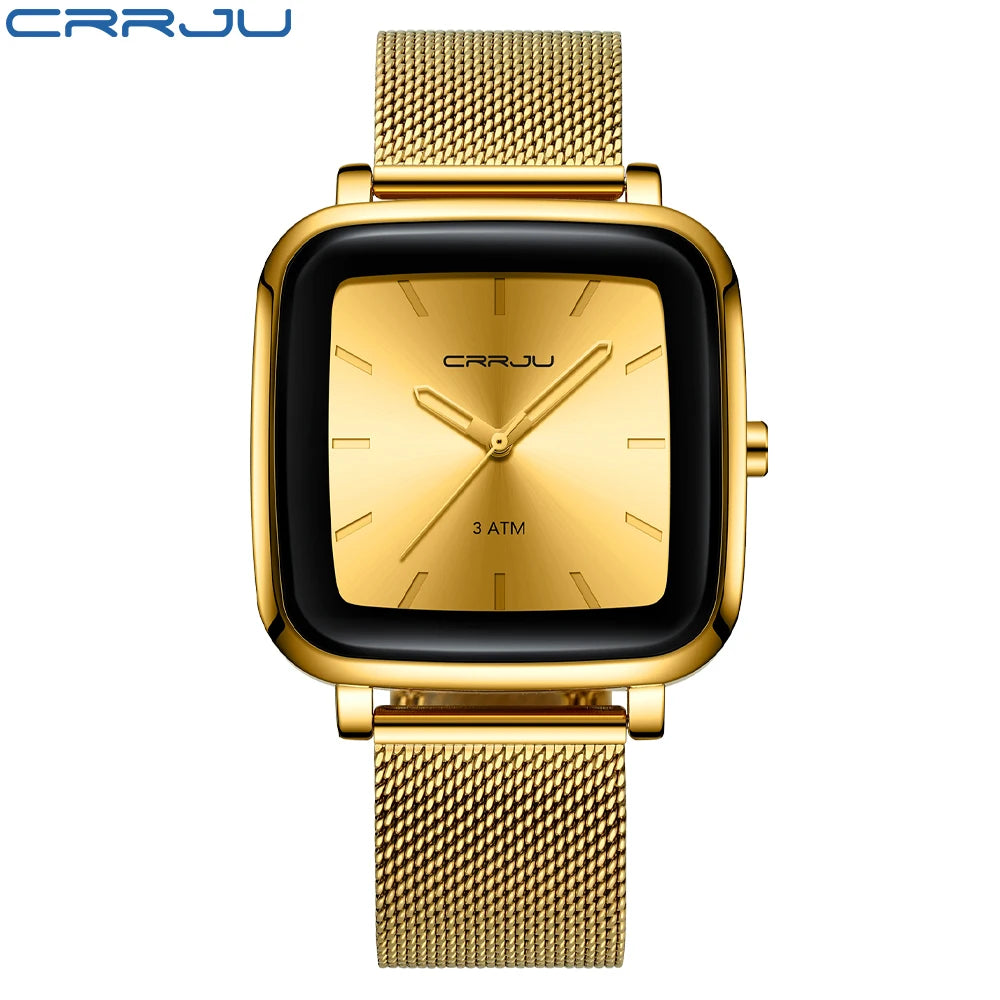Square Mesh Dial Watch for Refined Everyday Timekeeping