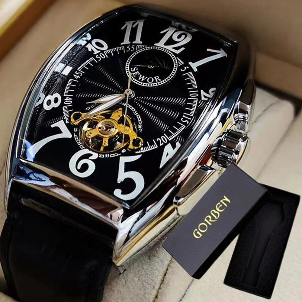 Automatic Mechanical Wristwatch Tourbillon Skeleton