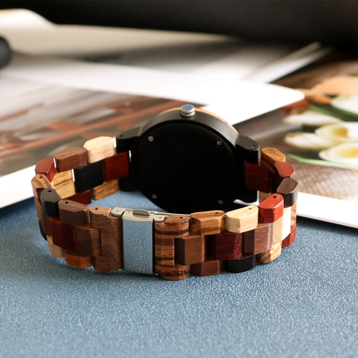 Woman Quartz Wristwatch Artisan Patchwork Dial