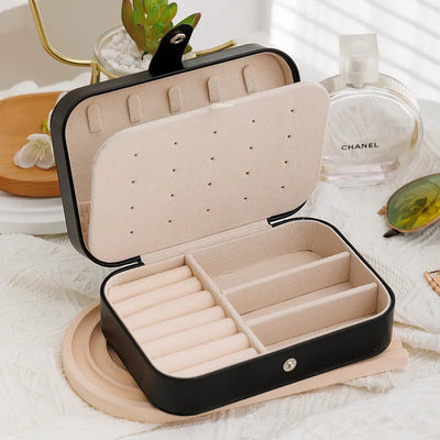 Jewelry Box Travel Organizer With Layered Compartments - WO2MEN