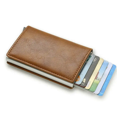 RFID Card Holder Wallet with Subtle Silhouette Form - WO2MEN