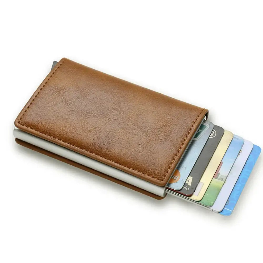 RFID Card Holder Wallet with Subtle Silhouette Form - WO2MEN