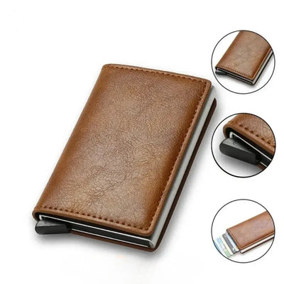 RFID Card Holder Wallet with Subtle Silhouette Form - WO2MEN